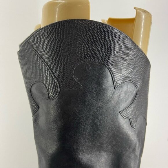 Buttery Soft Black Leather Western Cowboy Heeled Boots Women’s Size 9 - Picture 2 of 12